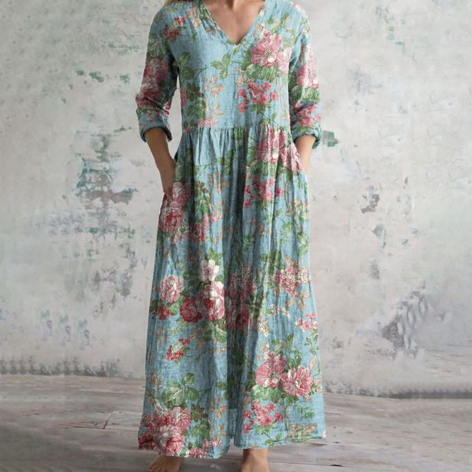 Carmen™ | Vestido Vintage Con Estampado Floral